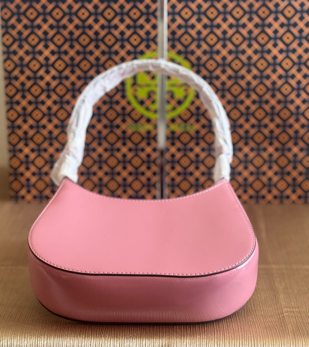NWT Tory Burch Emerson Patent Leather Shoulder Bag in Pink